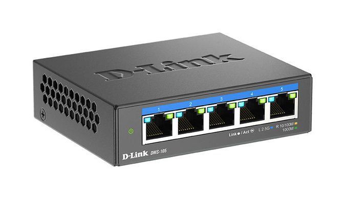 Комутатор D-Link 5x2.5GE, Некерований (DMS-105) [105250]