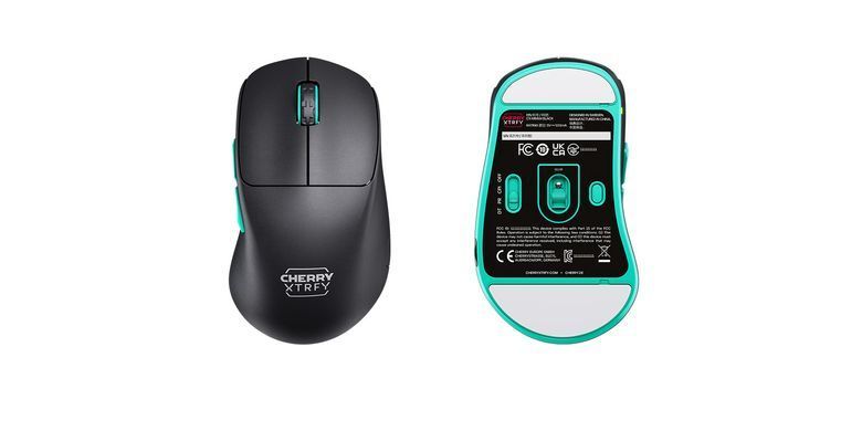Миша Cherry Xtrfy M64, WL/USB-A, RGB, чорний (CX-M64W-BLACK) [104155]