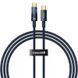 Кабель Baseus Explorer Charging Cable USB-C to USB-C 100W with Auto Shutdown 1m Deepsea Blue (P10319704321-00) [802488], фото 1