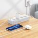 Мережевий подовжувач HOCO AC22 Sunlight 4-bit (PD30W/1C3A) desktop socket (EU/GER) (1.5 m) White (6942007629799) [806290], фото 6
