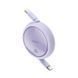 Кабель Baseus Free2Draw Mini Retractable Charging Cable Type-C to Type-C 100W 1m Nebula Purple (P10364500511-00) [802518], фото 4