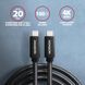 Кабель AXAGON USB-C-USB-C 3.2 Gen 2, 1m, PD 100W, 5A, 4K HD,Чорний (BUCM32-CM10AB) [503005], фото 2