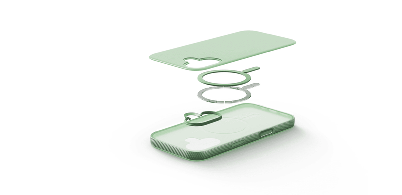 Чохол Belkin для iPhone 17, Magnetic Protective Grip, Sage (MSA034HQSE) [111895]