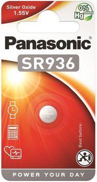 Батарейка Panasonic срібло-цинкова SR936(394, V394, D394) блістер, 1 шт. (SR-936EL/1B) [113394]