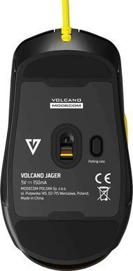 Мишка Modecom Jager Volcano, ігрова, 12400dpi., 7кн.,RGB, Hot-Swap, custom., чорна (M-MC-JAGER-100) [401239]