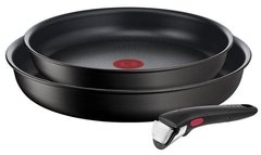 Tefal Набір посуду Ingenio Easy Cook & Clean 3 предмети, 22 см, 26 см, змінна ручка