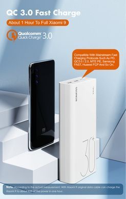 Універсальна мобільна батарея Romoss Sense8+ 30000mAh White (PHP30-401-02) [618727]
