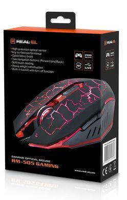 Миша REAL-EL RM-505 Black (EL123200018) [606480]