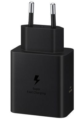Зарядний пристрій мережевий Samsung 60Вт USB-С PD PPS, чорний (EP-T6010NBEGWW) [113488]