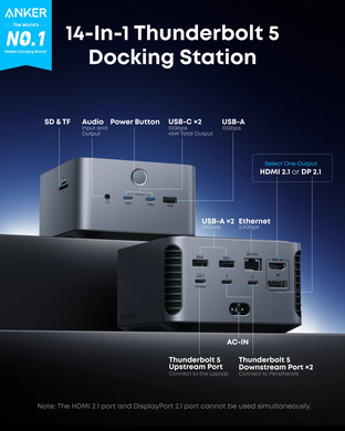Мережевий зарядний пристрій Anker Prime Docking Station Black (A83B53A1) [203169]