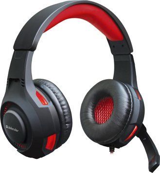 Ігрова гарнітура Defender Warhead G-450 USB, підсвітка, чорно-червона (64146) [401734]