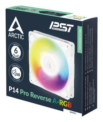 Набір із трьох вентиляторів для корпусу 140MM P14 PRO REVERSE ARGB 3P WHT ARCTIC (ACFAN00328A) [503078]