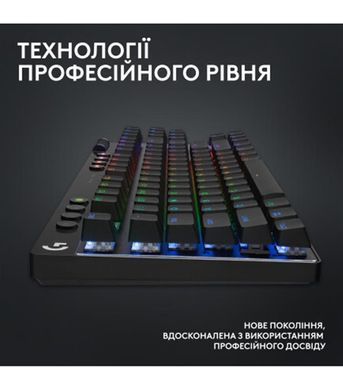 Клавiатура бездротова Logitech G PRO X TKL Lightspeed Black Tactile (920-012136) [611524]
