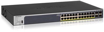 Комутатор NETGEAR GS728TPP 24xGE PoE, 4xSFP, 384Вт, Керований L2 (GS728TPP-300EUS) [111263]
