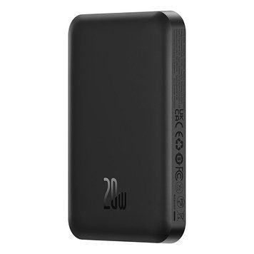 Зовнішній акумулятор Baseus Magnetic Mini Wireless Fast Charge Power Bank 5000mAh 20W Cluster Black（With Simple Series Charging Cable Type-C to Type-C (P10022107113-00) [805572]