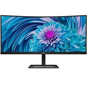 Монітор TFT 34" Philips 346E2CUAE, VA, вигнутий, WQHD, DP, HDMI, USB-С, HAS, колонки, чорний (346E2CUAE/00) [405126]