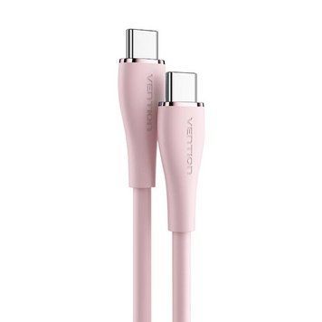 Кабель Vention USB 2.0 C Male to C Male 5A Cable 1M Pink Silicone Type (TAWPF) [802431]