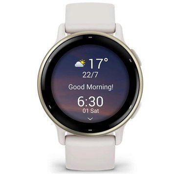 Смарт-годинник Garmin Vivoactive 5 Cream Gold Aluminum Bezel with Ivory Case and Silicone Band (010-02862-5B) [616755]
