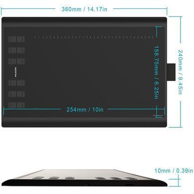 new_Графічний планшет Huion New 1060Plus + рукавичка (new_1060PLUS) [611001]