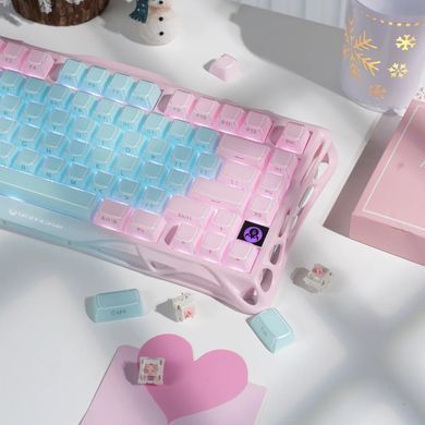 Клавіатура механічна GravaStar Mercury K1 Lite 80keys, GravaStar x BSUN Grey, BT/WL/USB, Aurora Mist (GSK1LITE_PM_MINT) [114482]