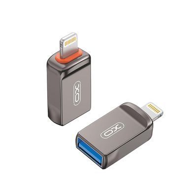 Адаптер XO USB - Lightning (F/M) Grey (NB281A-IA.tranish) [604384]