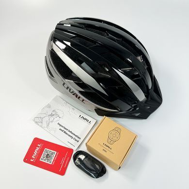 Захисний шолом Livall MT1 NEO (M) Black Grey (54-58см), акустика, мікрофон, сигнали поворотів та стопів, додаток, пульт BR80, Bluetooth (LIV-T0MT1N-6243) [800035]