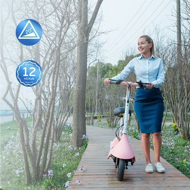 Електросамокат з сидінням OKAI Ceetle PRO EA10C Pink 10', 350(900)W, 25Km/h, 10.4Ah, 55Km, 20%, NFC, App.29kg (EA10C-P) [800012]