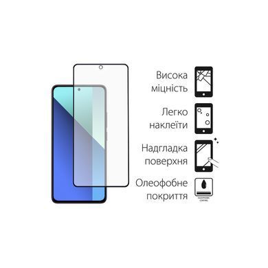Захисне скло Dengos для Xiaomi Redmi Note 13 4G Black Full Glue (DG-TGSCP-01) [600742]