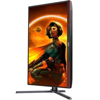 Монітор TFT 27" AOC, MiniLED QHD IPS, 180Hz, 1ms, 2xHDMI, DP, HAS, Pivot, чорно-червоний (Q27G3XMN/BK) [403969]