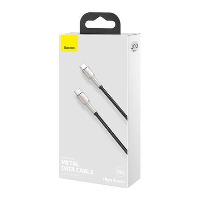 Кабель Baseus Cafule Series Metal Data Cable Type-C to Type-C 100W 1m Black (CATJK-C01) [802520]