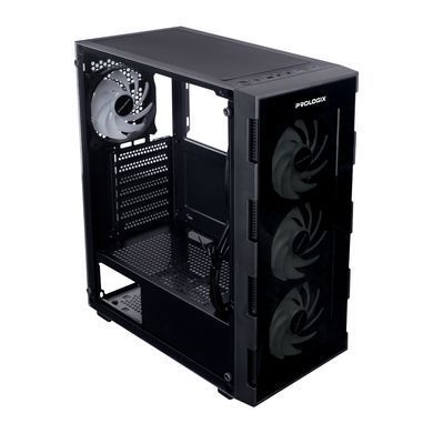 Корпус Prologix E114 Tempered Glass Black (E114 Black) [608699]