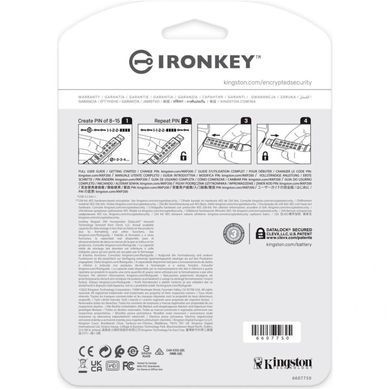 Флеш-накопичувач USB3.2 128GB Kingston IronKey Keypad 200 Type-A Blue (IKKP200/128GB) [612625]