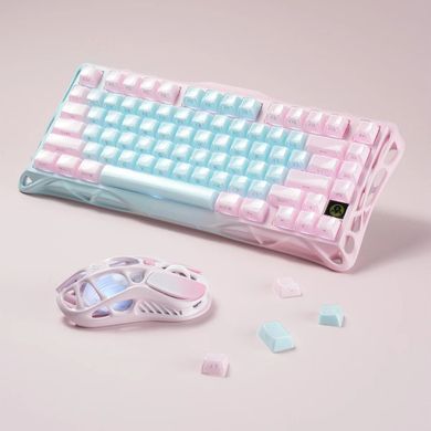 Клавіатура механічна GravaStar Mercury K1 Lite 80keys, GravaStar x BSUN Grey, BT/WL/USB, Aurora Mist (GSK1LITE_PM_MINT) [114482]