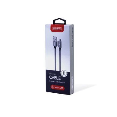 Кабель Intaleo CBGNYM1 USB - micro USB (M/M), 1 м, Grey (1283126477676) [603739]
