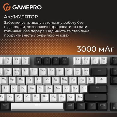 Клавіатура бездротова GamePro Genesis Joker Pro Gray (MK124G Pro) [615510]