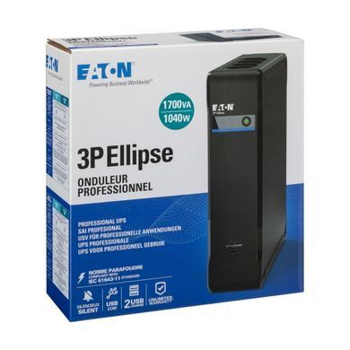 Джерело безперебійного живлення Eaton 3P Ellipse 1700VA/1040W, 2xUSB charges+USB port, 4+4xSchuko (3P1700UD) [112250]