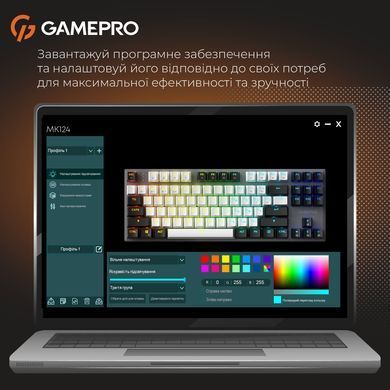 Клавіатура бездротова GamePro Genesis Joker Pro Gray (MK124G Pro) [615510]