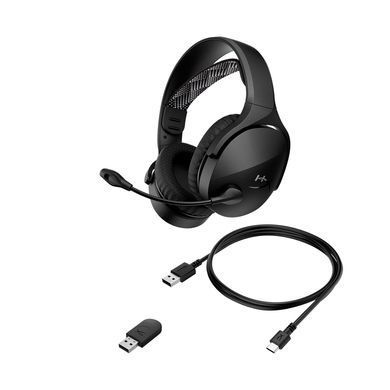 Гарнітура ігрова HyperX Cloud Jet, WL/USB-A/USB-C, чорний (AJ0T1AA) [17520]