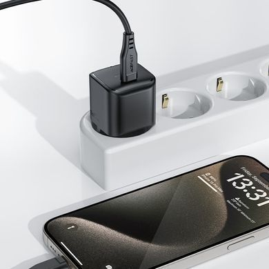Зарядний пристрій 1xUSB-C 30W Gan A77 mini Fast Charger Black Acefast (6974316282662) [402169]