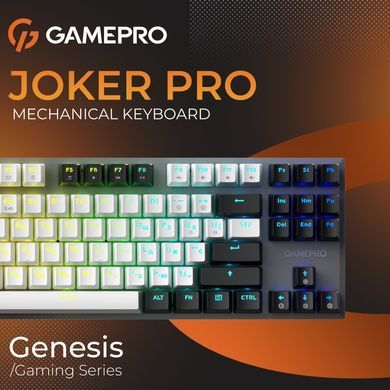 Клавіатура бездротова GamePro Genesis Joker Pro Gray (MK124G Pro) [615510]