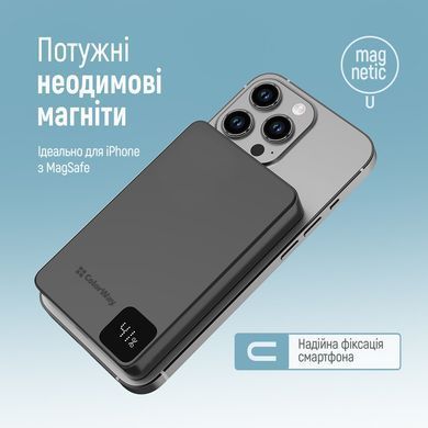 Універсальна мобільна батарея ColorWay 15W MagSafe 10000mAh Black (CW-PB100LPA1BK-WPDD) [617923]