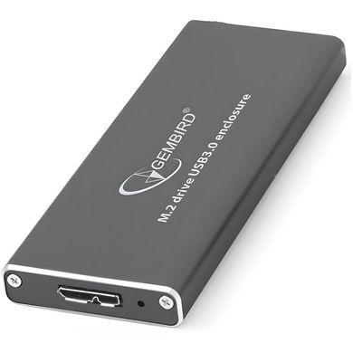 Зовнішня кишеня Gembird для підключення SSD M.2, USB 3.0, алюміній, Black (EE2280-U3C-01) [607021]