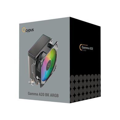 Система охолодження для комп'ютерного процесора GAMMA A20 BK ARGB OCYPUS (GAMMA-A20-BK1AAWN00F-GL) [503598]