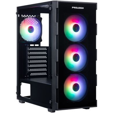 Корпус Prologix E114 Tempered Glass Black (E114 Black) [608699]