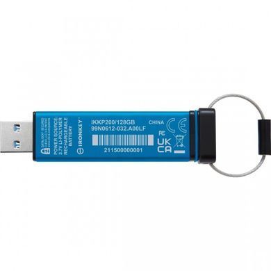Флеш-накопичувач USB3.2 128GB Kingston IronKey Keypad 200 Type-A Blue (IKKP200/128GB) [612625]
