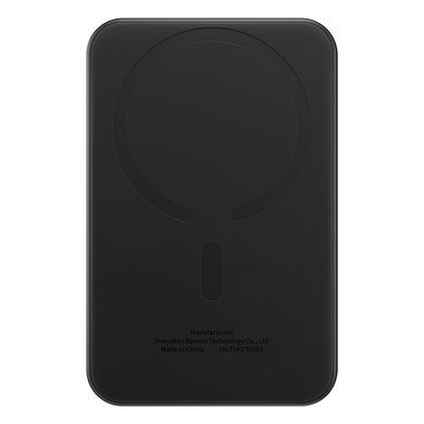 Зовнішній акумулятор Baseus Magnetic Mini Wireless Fast Charge Power Bank 5000mAh 20W Cluster Black（With Simple Series Charging Cable Type-C to Type-C (P10022107113-00) [805572]