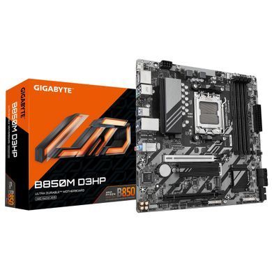 Материнська плата GIGABYTE B850M D3HP sAM5 B850 4xDDR5 M.2 HDMI DP mATX (B850M_D3HP) [109235]