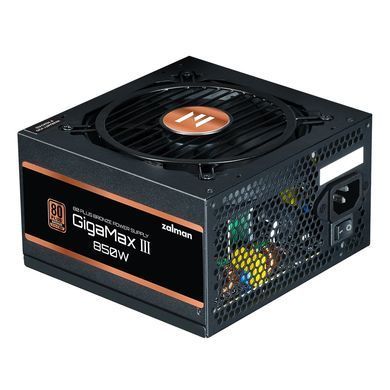 Блок живлення Zalman Gigamax 3 (850W), 88%, 80+ Bronze, 120мм, 1xMB 24pin(20+4), 2xCPU (8pin(4+4)+8pin), 3xMolex, 6xSATA, 4xPCIe 8pin(6+2), 1x12VHPWR, Semi Modular (ZM850-GV3) [109629]