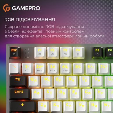 Клавіатура бездротова GamePro Genesis Joker Pro Gray (MK124G Pro) [615510]