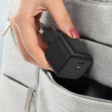 Зарядний пристрій 1xUSB-C 30W Gan A77 mini Fast Charger Black Acefast (6974316282662) [402169]